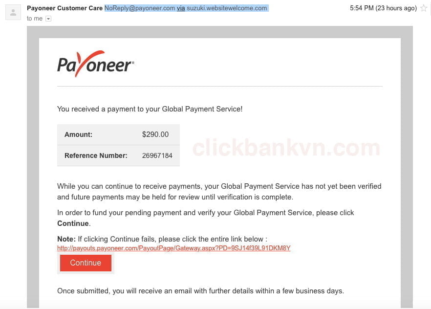 payoneer-scam-mail alert
